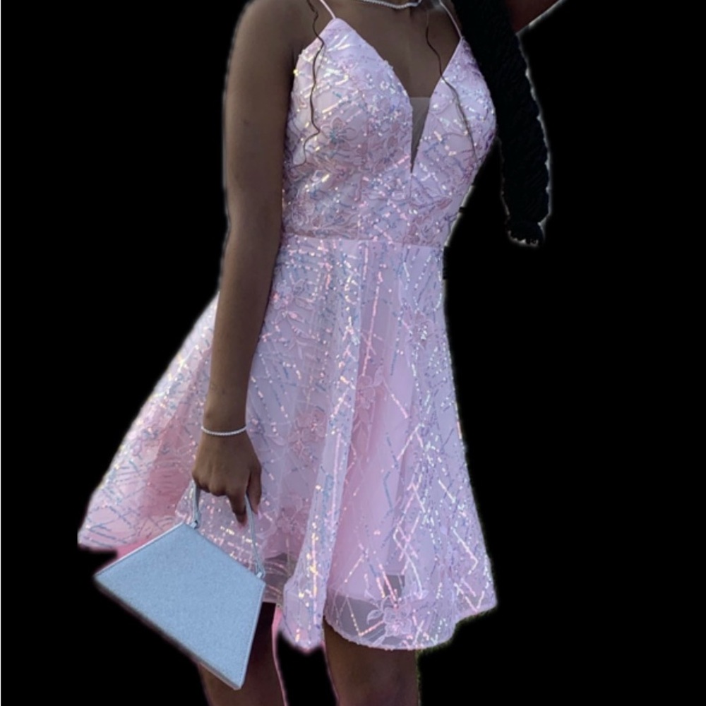 Camille La Vie Pink Sequin Mini Dress